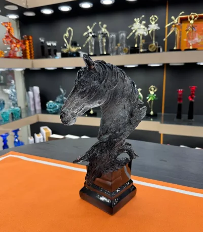 مجسمه اسب اپوکسی رزین دودی