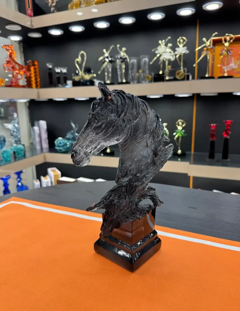 مجسمه اسب اپوکسی رزین دودی
